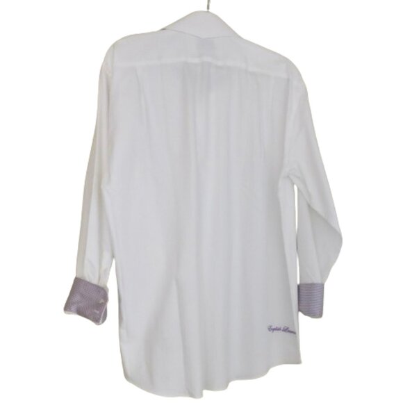 English Laundry White Mens Button-Down Long Sleeved Shirt Flip Cuff NWOT - Picture 2 of 5